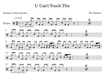 U Can't Touch This MC Hammer Full Drum Transcription / Drum Sheet Music Franki Bio