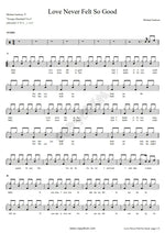 Love Never Felt So Good Michael Jackson Full Drum Transcription / Drum Sheet Music COPYDRUM