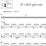 If I Ain't Got You - Alicia Keys drum sheet music