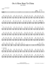 On A Slow Boat To China Bette Midler Full Drum Transcription / Drum Sheet Music COPYDRUM