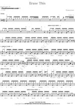 Erase This Evanescence Full Drum Transcription / Drum Sheet Music COPYDRUM