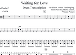 Waiting for Love Avicii Full Drum Transcription / Drum Sheet Music Phoebe C