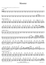 Monster Reol Full Drum Transcription / Drum Sheet Music COPYDRUM