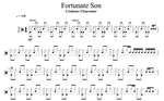 Fortunate Son Creedence Clearwater Revival (CCR) Full Drum Transcription / Drum Sheet Music Cyril Mayer