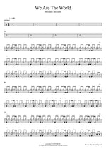 We Are the World (feat. Michael Jackson & Various Artists) USA for Africa Full Drum Transcription / Drum Sheet Music COPYDRUM