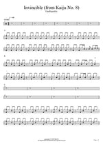 Invincible (from Kaiju No. 8) OneRepublic Full Drum Transcription / Drum Sheet Music COPYDRUM