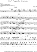 Don’t Forget to Remember (Don`t Forget To Remember) Jang Gyehyeon (장계현) Full Drum Transcription / Drum Sheet Music COPYDRUM