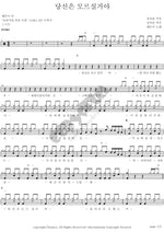 당신은 모르실거야 혜은이 Full Drum Transcription / Drum Sheet Music COPYDRUM