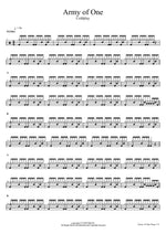 Army of One Coldplay Full Drum Transcription / Drum Sheet Music COPYDRUM