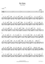 For Him. Troye Sivan Full Drum Transcription / Drum Sheet Music COPYDRUM