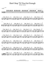 Don't Stop 'Til You Get Enough Michael Jackson Full Drum Transcription / Drum Sheet Music COPYDRUM