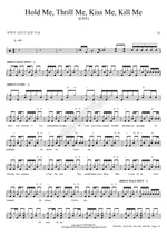 Hold Me, Thrill Me, Kiss Me, Kill Me U2 (The Band) Full Drum Transcription / Drum Sheet Music COPYDRUM
