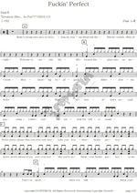 F**kin' Perfect Pink Full Drum Transcription / Drum Sheet Music COPYDRUM