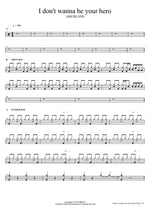 I don't wanna be your hero ASH ISLAND Full Drum Transcription / Drum Sheet Music COPYDRUM