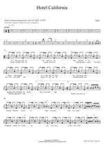 Hotel California Eagles Full Drum Transcription / Drum Sheet Music COPYDRUM