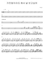 Even If It's a Lie, I Want to See You (거짓말이라도 해서 널 보고싶어) Baek Ji Young (백지영) Full Drum Transcription / Drum Sheet Music COPYDRUM