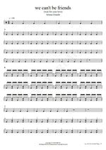 We Can't Be Friends (Wait for Your Love) Ariana Grande Full Drum Transcription / Drum Sheet Music COPYDRUM