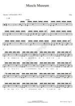 Muscle Museum Muse Full Drum Transcription / Drum Sheet Music COPYDRUM