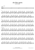 she likes sports almost monday Full Drum Transcription / Drum Sheet Music COPYDRUM