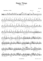 Happy Things (drum cover) (Happy Things (drum cover)) J Rabbit (제이래빗) Full Drum Transcription / Drum Sheet Music COPYDRUM