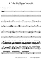 O Praise The Name (Anastasis) Hillsong Worship Full Drum Transcription / Drum Sheet Music COPYDRUM
