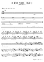 How Can Love Be Like This (어떻게 사랑이 그래요) Cha Ji Yeon (차지연) Full Drum Transcription / Drum Sheet Music COPYDRUM