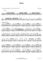 Hush Deep Purple Full Drum Transcription / Drum Sheet Music COPYDRUM