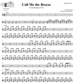 Call Me the Breeze Lynyrd Skynyrd Simplified Drum Transcription / Drum Sheet Music DrumSetSheetMusic.com