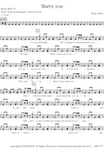 Marry You Bruno Mars Full Drum Transcription / Drum Sheet Music COPYDRUM