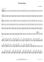 Yesterday Official Hige Dandism (Official髭男dism) Full Drum Transcription / Drum Sheet Music COPYDRUM