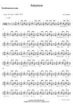 Attention Guy Sebastian Full Drum Transcription / Drum Sheet Music COPYDRUM