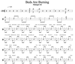Beds Are Burning Midnight Oil Full Drum Transcription / Drum Sheet Music Cyril Mayer