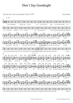 Dont Say Goodnight Hot Chelle Rae Full Drum Transcription / Drum Sheet Music COPYDRUM