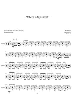 Where Is My Love? Blackfield Full Drum Transcription / Drum Sheet Music Jaslow Drum Sheets