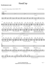 HandClap Fitz & The Tantrums Full Drum Transcription / Drum Sheet Music COPYDRUM