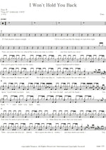 I Won't Hold You Back Toto Full Drum Transcription / Drum Sheet Music COPYDRUM