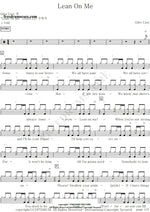 Lean on Me Glee Cast Full Drum Transcription / Drum Sheet Music COPYDRUM