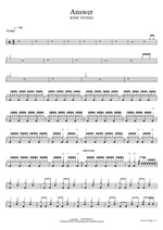 Answer SONIC STONES Full Drum Transcription / Drum Sheet Music COPYDRUM