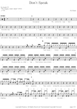 Don't Speak No Doubt Full Drum Transcription / Drum Sheet Music COPYDRUM