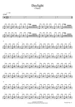 Daylight Coldplay Full Drum Transcription / Drum Sheet Music COPYDRUM