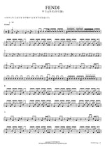 Fendi Yuqi (우기) (宋雨琦) Full Drum Transcription / Drum Sheet Music COPYDRUM
