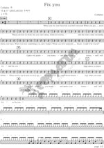 Fix You Coldplay Full Drum Transcription / Drum Sheet Music COPYDRUM