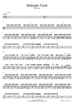 Midnight Trash Pixie Lott Full Drum Transcription / Drum Sheet Music COPYDRUM