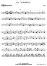 Get the Funk Out Extreme Full Drum Transcription / Drum Sheet Music COPYDRUM