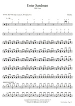 Enter Sandman (Live in Moscow 1991) Metallica Full Drum Transcription / Drum Sheet Music COPYDRUM
