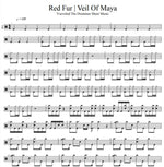 Red Fur Veil of Maya Full Drum Transcription / Drum Sheet Music Vsevolod Koshur