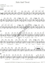Sick & Tired Cardigans Full Drum Transcription / Drum Sheet Music COPYDRUM