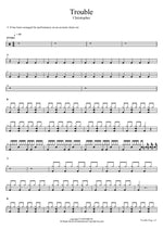 Trouble Christopher Full Drum Transcription / Drum Sheet Music COPYDRUM