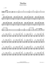 Thriller Michael Jackson Full Drum Transcription / Drum Sheet Music COPYDRUM