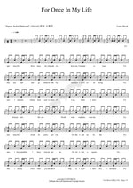 For Once in My Life Craig David Full Drum Transcription / Drum Sheet Music COPYDRUM